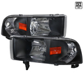 Spec-D Tuning 94-01 Dodge Ram Crystal Housing Headlight Black 2LH-RAM94JM-ABM